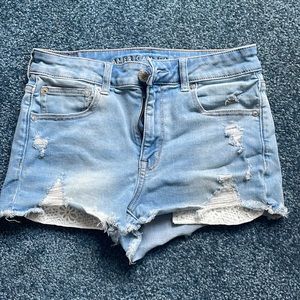 American Eagle Hi-Rise Shortie Jean Shorts